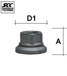 Radmutter M18X1,5 Flachbund Typ T1G - H: 25 mm 