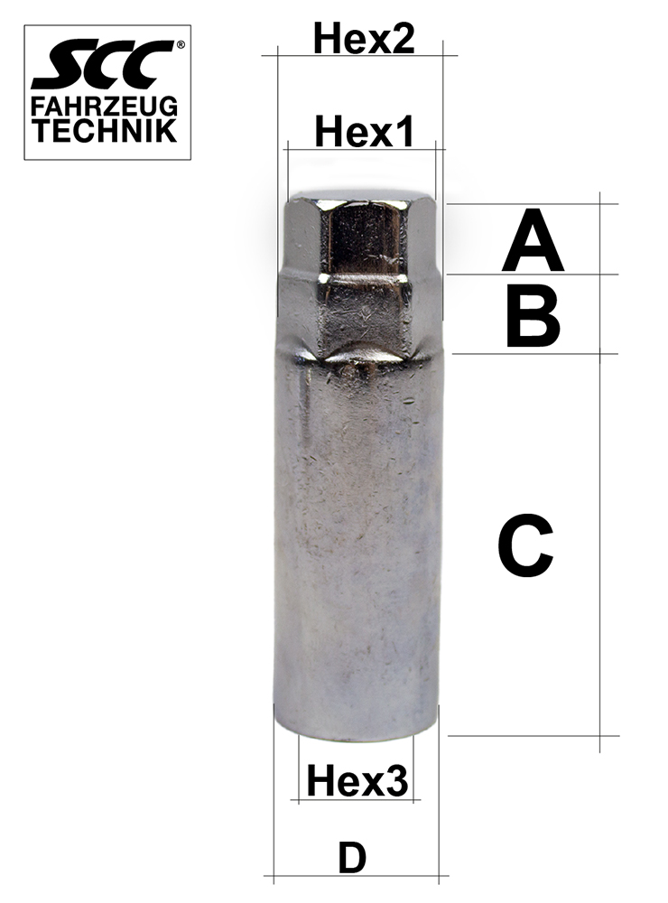 Schlüsselweiten-Adapter SW 17 auf 19/21