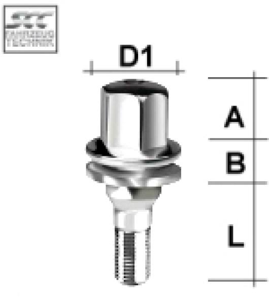 Radschraube M12X1,25 Flachbund zweiteilig Typ V3C - L: 36 mm